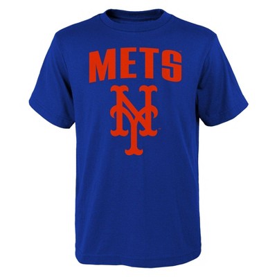 MLB New York Mets Boys' Oversize Graphic Core T-Shirt - XS