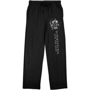 Supernatural Winchester Bros Men's Black Sleep Pajama Pants - 1 of 2