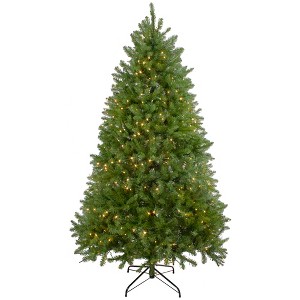Northlight 6.5' Prelit Artificial Christmas Tree Full Northern Pine - Warm Clear LED Lights - 1 of 4
