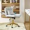 Nigel Modern Flannel Office Chair with Tilt and Adjustable Height Mecha|HULALA HOME - 3 of 4