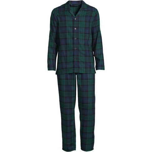 Sleephero Men's Long Sleeve Flannel Pajama Set Dark Navy Tartan Plaid  Medium : Target