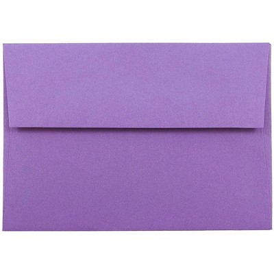 JAM Paper 4Bar A1 Colored Invitation Envelopes 3.625x5.125 Purple Recycled 15815