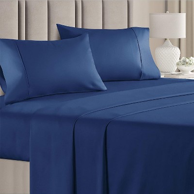 100% Cotton 400 Thread Count 4 Piece Sheet Set - Soft & Cozy Sateen Bed Sheets - CGK Linens