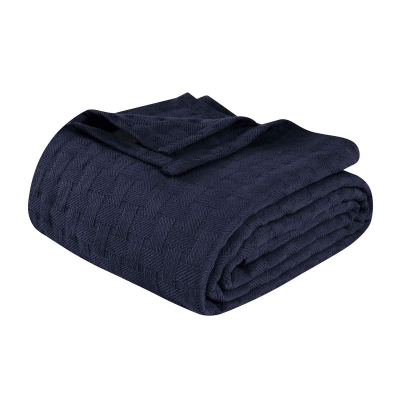 Basketweave Cotton Blanket by Blue Nile Mills, 1 of 11