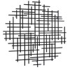 HomeRoots 30" X 30" Black Metal Abstract Lines Round Hanging Dimensional Sculpture - 4 of 4