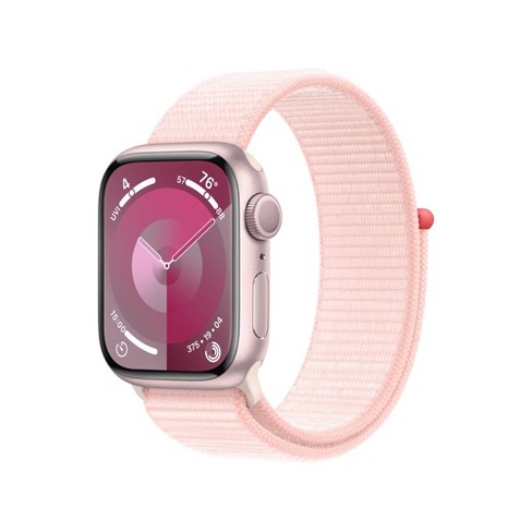 Apple Watch Series 9 GPS (2024) 41mm Pink Aluminum Case with Light Pink  Sport Loop