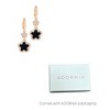Adornia 14k Rose Gold Plated CZ Clover Earrings (black) - 3 of 4