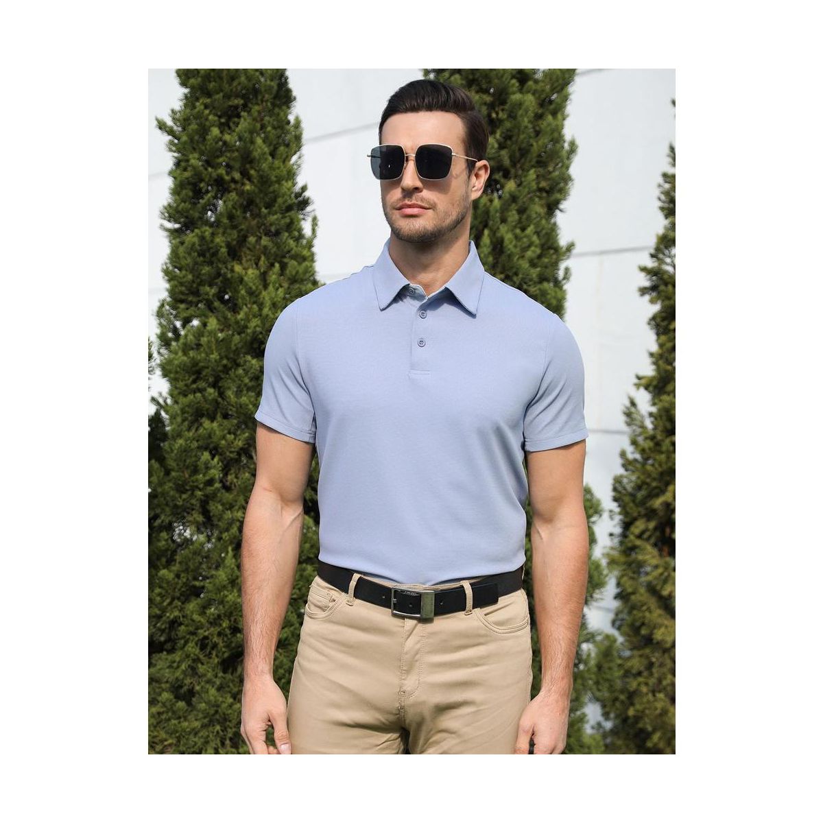 Polo Shirts for Men Short Sleeve Casual Business Sports Tennis Golf Shirts - thumbnail 4