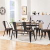 Yaheetech Industrial Metal Dining Bench with Wooden Top for Patio, Kitchen, Garden Black - 2 of 4