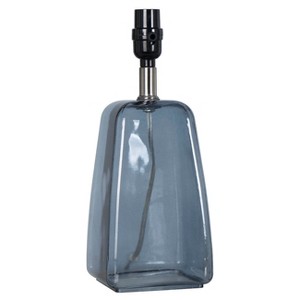 Small Casual Glass with Open Bottom Table Lamp (Base only) Blue - Threshold , Size: Lamp Base only