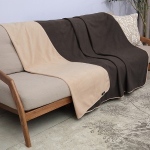 Catalonia Waterproof Bed Blanket for Couples, Cozy Soft Reversible Fleece Blanket, Large Bed Couch Sofa Cover Furniture Mattress Protector - 1 of 4