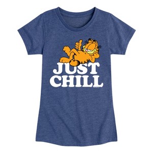 Girls' - Garfield - Just Chill Fitted Short Sleeve Graphic T-Shirt - 1 of 4