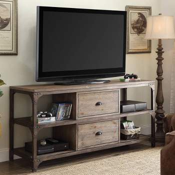 60" Gorden TV Stand for TVs up to 55" Weathered Oak/Antique Silver - Acme Furniture