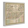 Stupell Industries Historic Tennessee Tourist Map Vintage US State Cartography Black Framed Giclee Art - 3 of 4