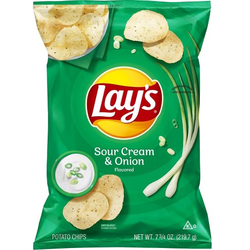 Lay's Sour Cream & Onion Flavored Potato Chips - 7.75oz - image 1 of 3