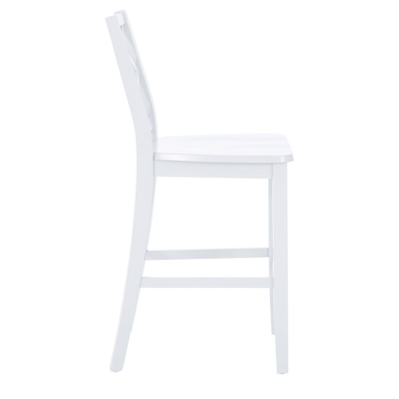 25.25&#34; Shelby X-Back Farmhouse Counter Stool White Finished Wood - Powell, 3 of 10