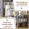 Twin Size Loft Bed w/ Stairs and Arched Guardrail, Sturdy Metal Slats Support, Space Saving, Noise Free, No Box Spring Needed - 4 of 4