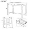 3-Piece Modern Faux Marble Versatile Bar Table Set with Storage Drawers and Padded Stools, Ideal for Space-Saving Dining Nooks or Small Kitchens - 4 of 4