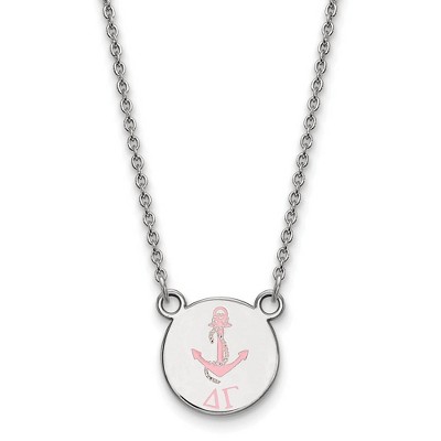 Black Bow Jewelry Sterling Silver Delta Gamma Greek Life Necklace 18 Inch