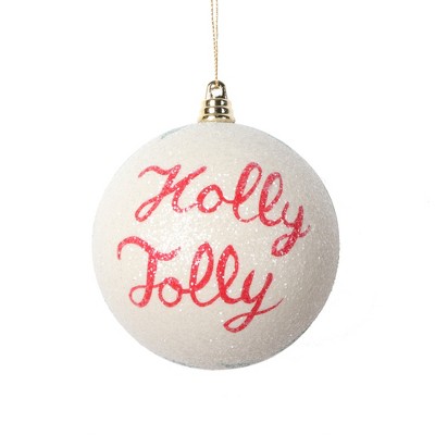 Vickerman 4" Holly Ball Ornament