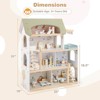Costway Kids Wooden Dollhouse 4-Story Modern Doll House with 33Pcs Furniture Accessories - 3 of 4