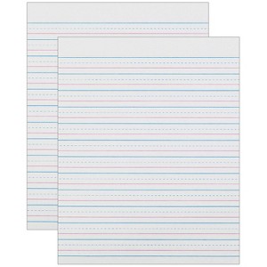 Zaner-Bloser® Sulphite Handwriting Paper, Dotted Midline, Grade 2, 1/2" x 1/4" x 1/4" Ruled Short, 8" x 10-1/2", 500 Sheets Per Pack, 2 Packs - 1 of 3