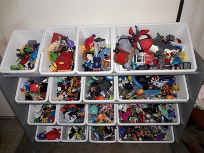 Humble Crew Sumatra Super Sized Toy Storage Organizer with 16 Storage Bins,  Espresso/Grey