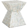 Aquamarine Square Mosaic Stool - Multi/Blue - Safavieh - 4 of 4