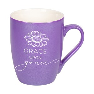 Elanze Designs Grace Upon Grace Passion Purple 10 ounce New Bone China Coffee Cup Mug - 1 of 4