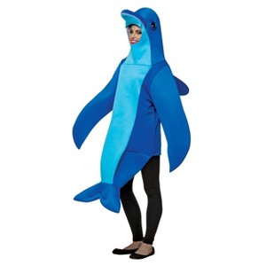 Imposta Costumes Adult Dolphin Costume Bodysuit Blue One Size - 1 of 1