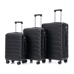 JANSNO 3-Piece Luggage Sets with Spinner Wheels and Combination Lock - 1 of 4