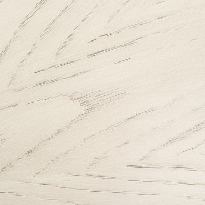 Navya Round Whitewashed Wood and Gold Metal Coffee Table