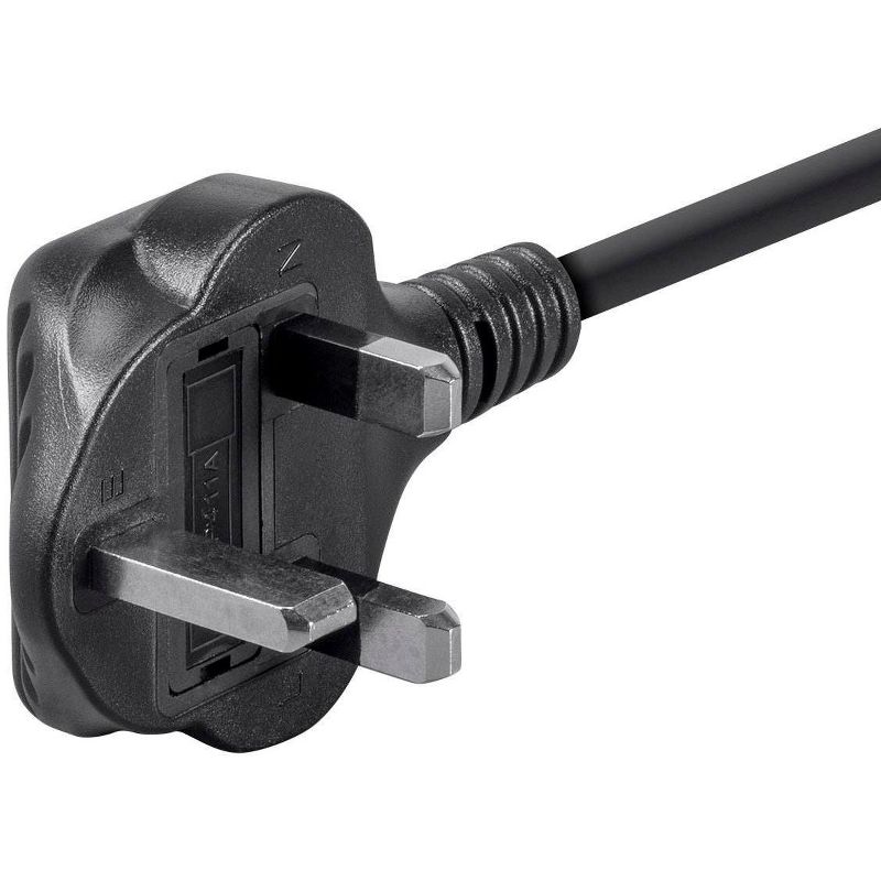 Monoprice 3-Prong Power Cord - 3 Feet - Black, England British Cable, BS 1363 (UK) to IEC 60320 C13, 18AWG, 5A/1250W, 250V For Laptop Computer, 3 of 7