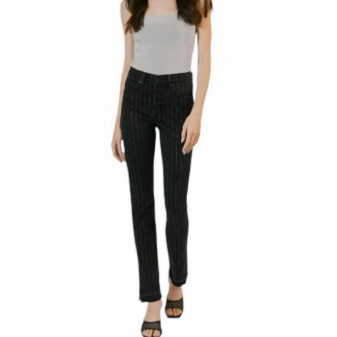 Women's Bootcut Pinstripe Jeans - KanCan - image 1 of 4