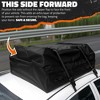 Mockins 16 Cu Ft. Black Waterproof Rooftop Bag (45"x34"x18") with Mat, Straps, Hooks & More - 2 of 4