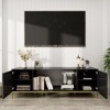 Bella Depot 70''W Wood Media Entertainment Center Console TV Stand - 2 of 4