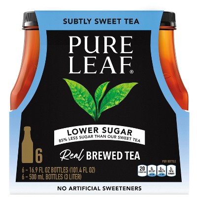 Pure Leaf Lower Sugar Subtly Sweet Tea - 6pk/16.9 fl oz Bottles