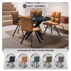 LeisureMod Wesley Modern Vegan Leather Dining Chair with Black Metal Legs - Durable and Easy to Clean, Perfect for Dining Rooms - 4 of 4