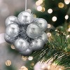 Northlight 4.25" Shiny Silver Balls and Tinsel Christmas Ornament - 3 of 4