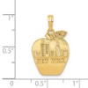 Black Bow Jewelry New York Skyline Solid Apple Pendant in 14k Yellow Gold - 4 of 4
