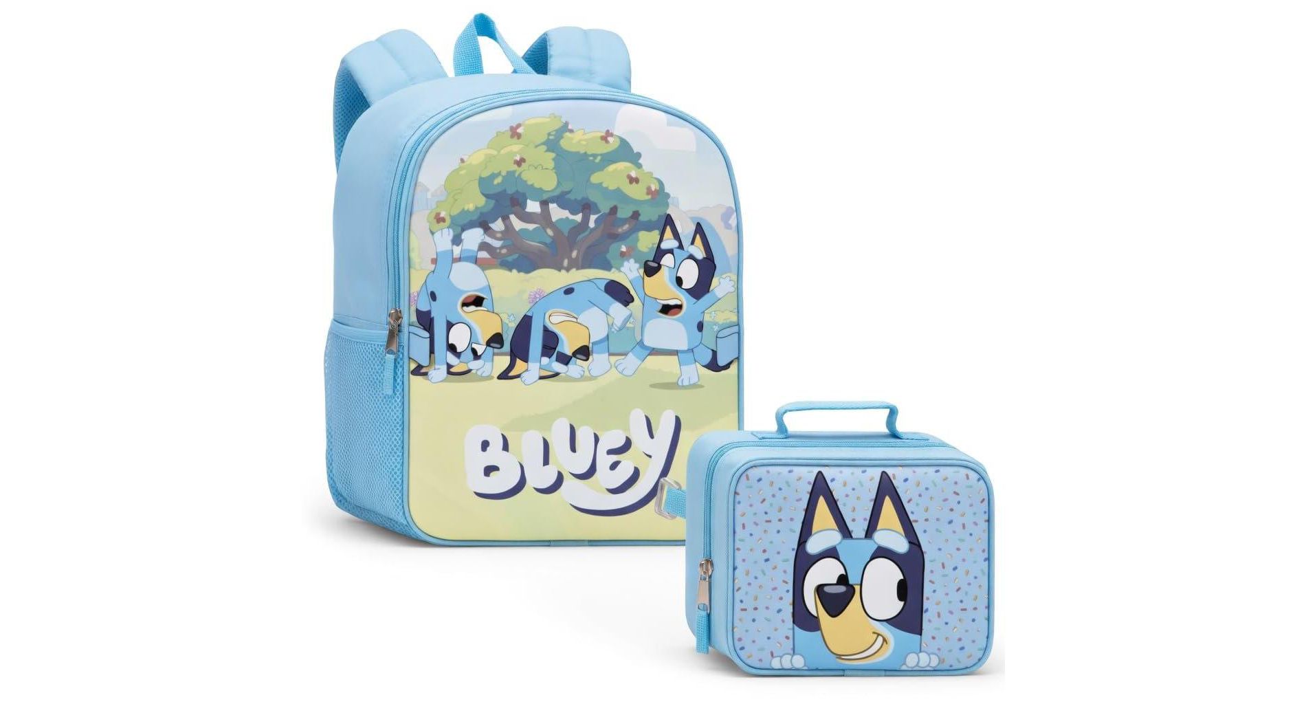 Fast Forward Bluey Bingo 16" Backpacks With Lunch Bag - Licensed Characters Kids Schoolbag