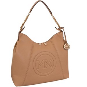Max Studio Pebble Grain Top Chain Handle Slouchy Hobo Handbag - 1 of 4