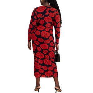 ELOQUII Shoulder Detail Mesh Dress - 1 of 3