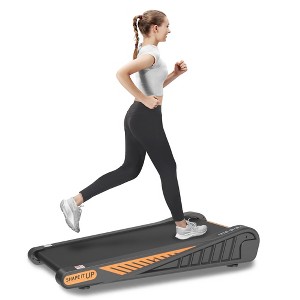 PAGED Under Desk Treadmill with LED Display, Foldable Walking Pad Treadmill for Walking & Running, 265 LB Capacity, No Assembly - 1 of 4