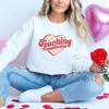 Simply Sage Market Women's Graphic Sweatshirt Teaching Sweethearts Checkered Hearts - 2 of 4