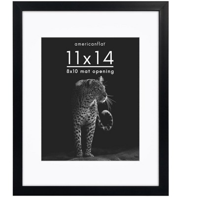 Americanflat Gallery-Style Picture Frame with Mat to Secure Artwork, Prints, and Photos