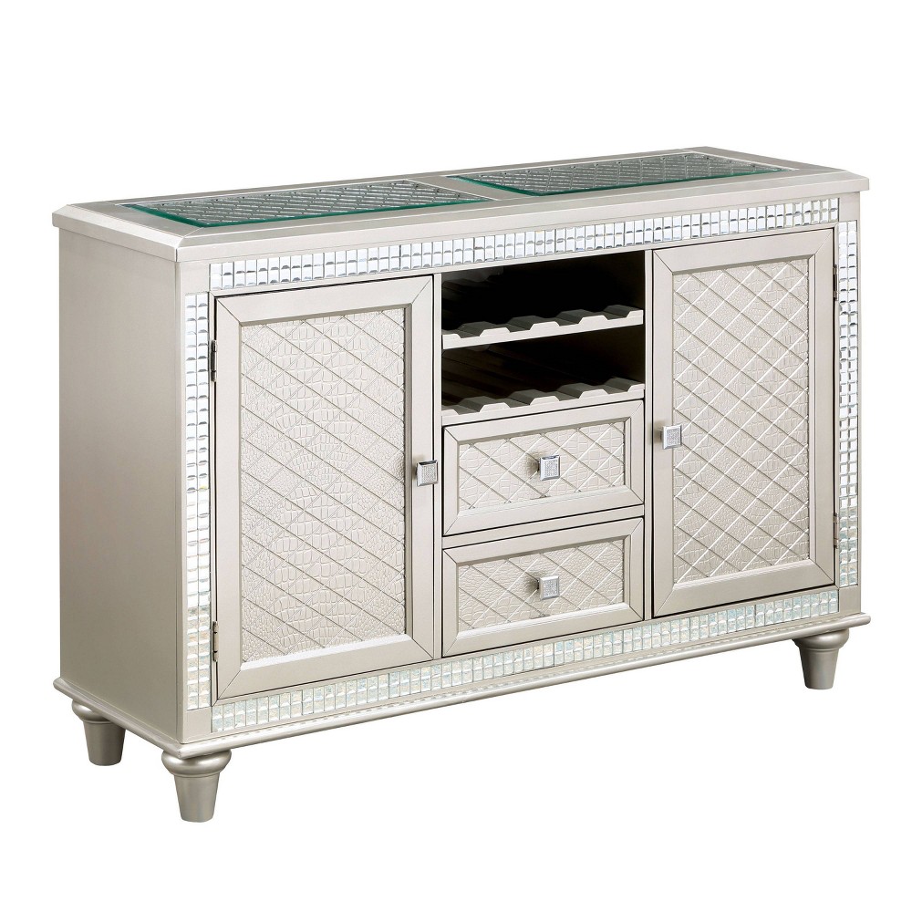 Photos - Storage Сabinet Jenra 2 Drawer Buffet Server Champagne - HOMES: Inside + Out