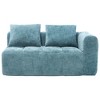 Grungis Chenille Loveseat Sofa with Left Arm & Removable Pillows, Modern Minimalist 2-Seater Sofa for Living Room & Bedroom - 3 of 4