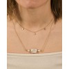 SHINE by Sterling Forever Bezel CZ and Pearl Layered Necklace - gold - 2 of 3