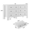 6 Drawer Dresser for Bedroom, Modern Double Dresser Organizer with Storage Drawers - 2 of 4